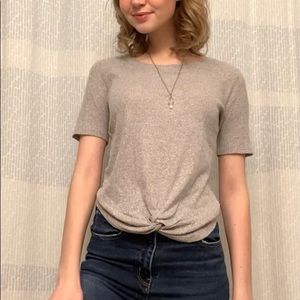 Gray Knit Tee